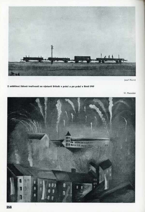 Reprodukce z časopisu: Blok, časopis pro umění, ročník III, č. 8, Brno 1948–1949, Blok Informace o kulturní práci, s. 356